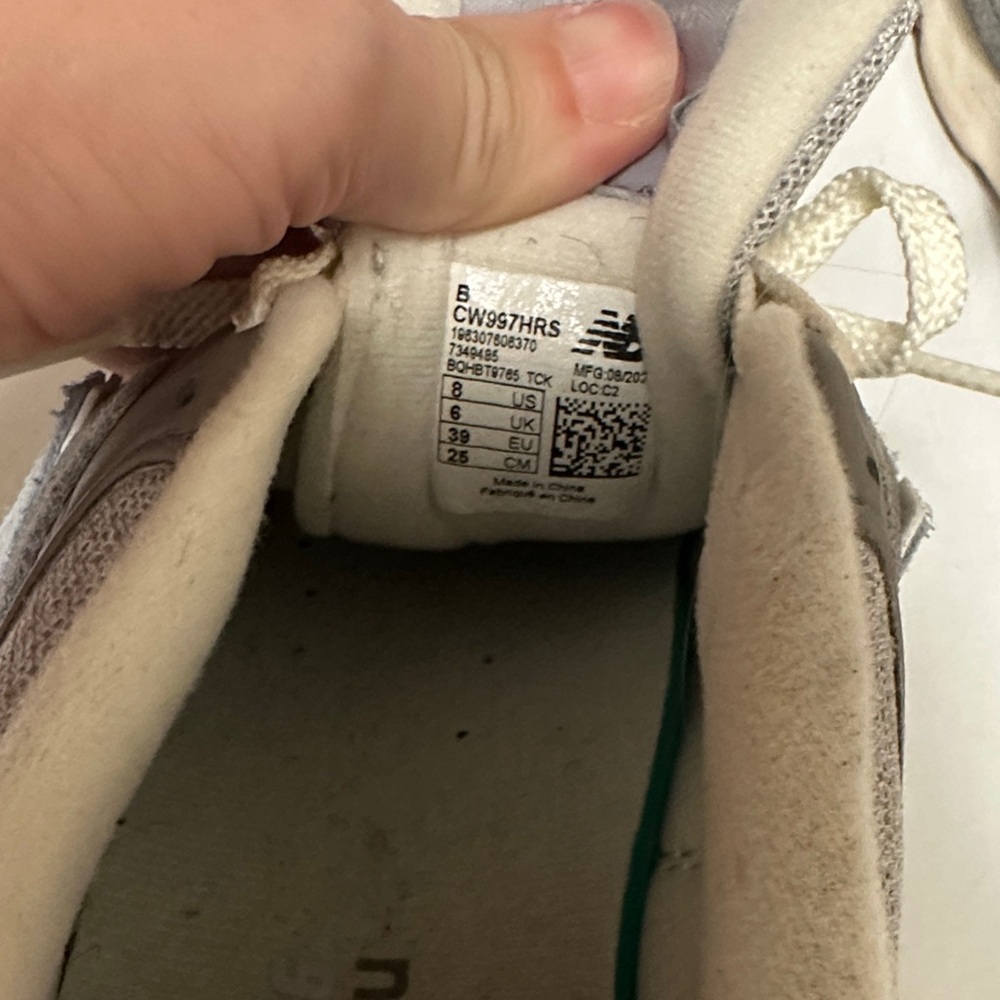 New Balance Gray and White Athletic Shoes - Picture 6 of 8